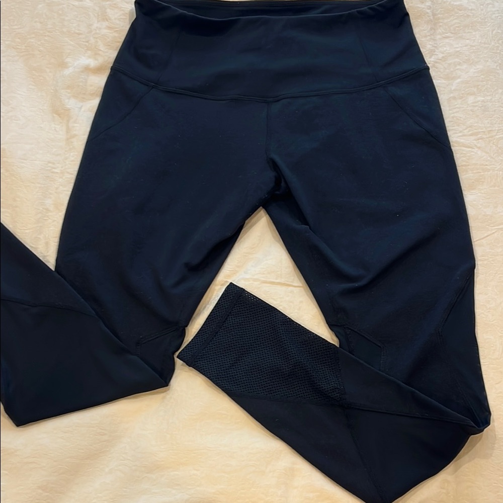 Zella Black Mesh Panel Leggings